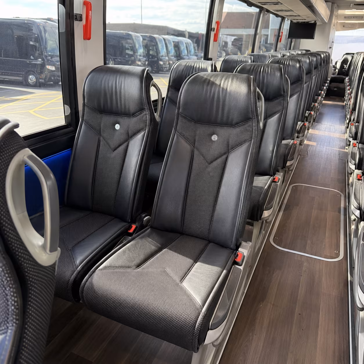 Boston boston school event bus rental party bus exterior